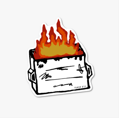 Dumpster Fire Sticker