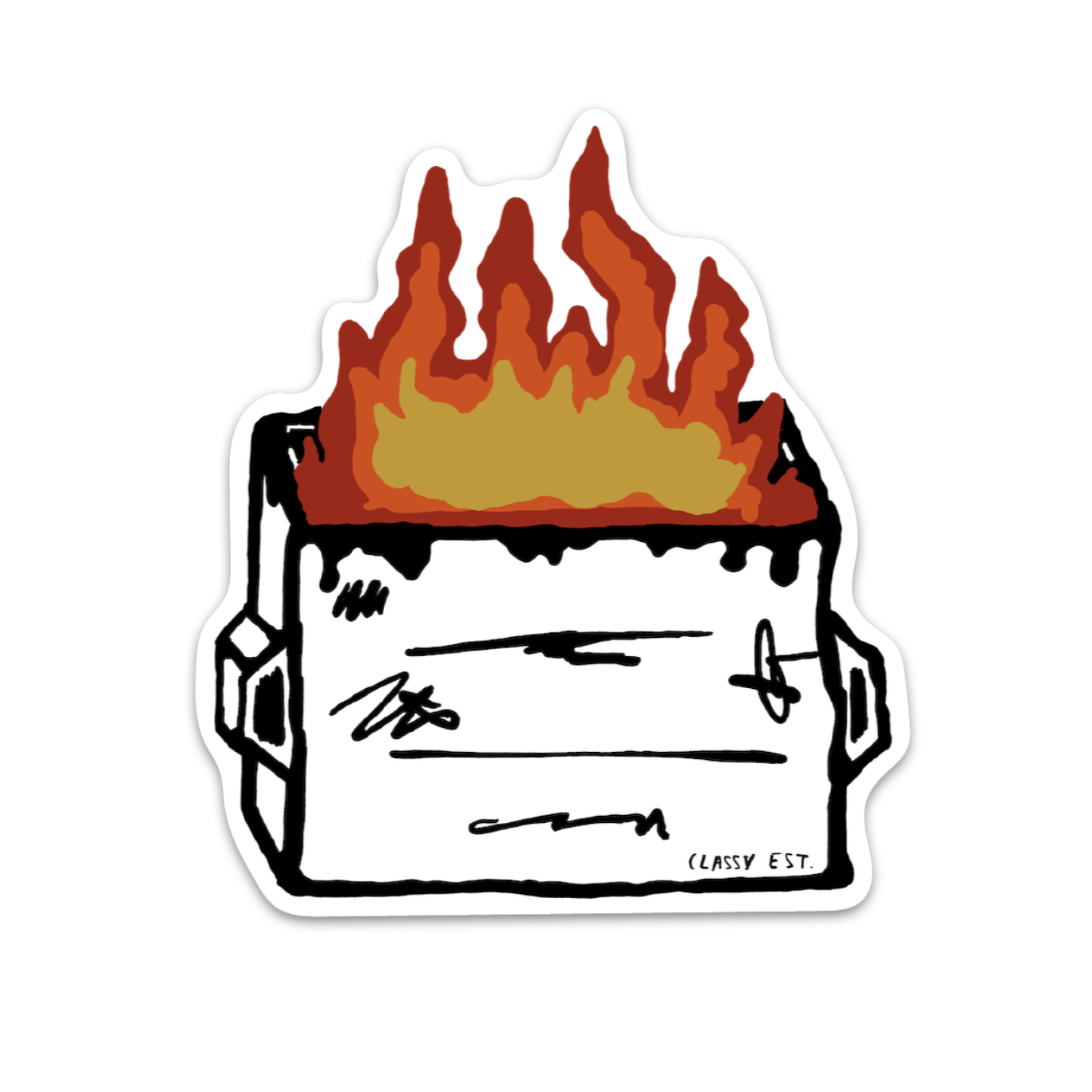 Dumpster Fire Sticker