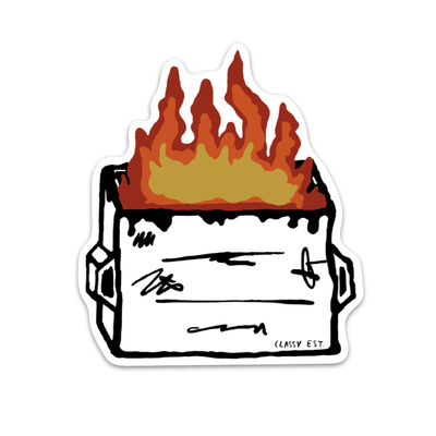 Dumpster Fire Sticker